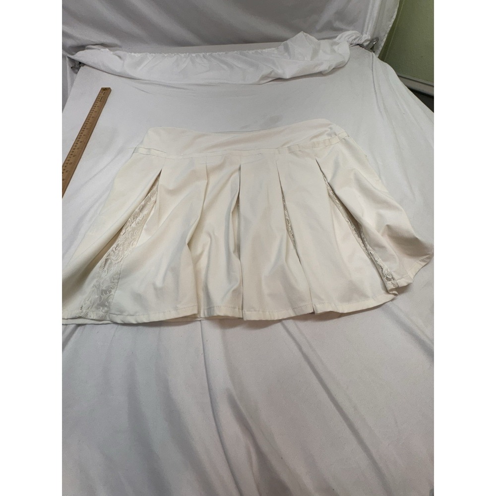 Nike Dri-fit‎ Cream White Ladies Xl Golf Tennis Flex Skort lace pleated AV365113